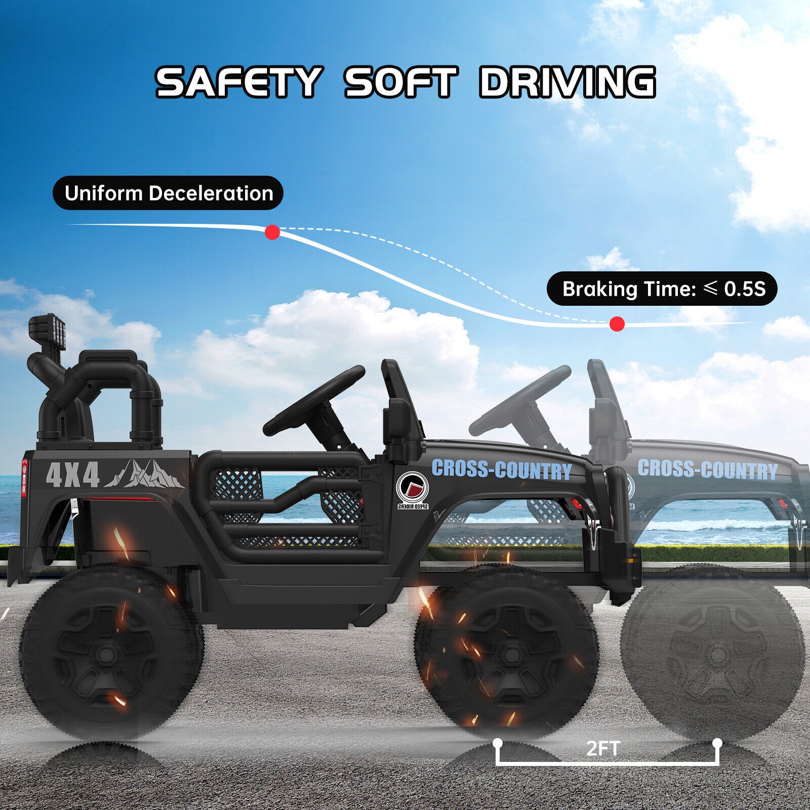 12V Kids Ride On Truck Car Battery Powered Electric Vehicle with Remote Control