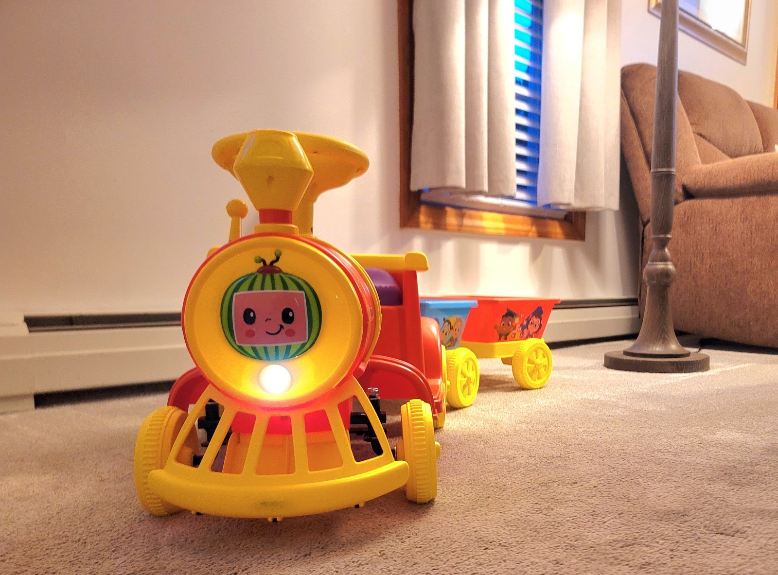 CoComelon Choo Choo Train 6V Ride-On Toddler Toy up to 44 lbs.