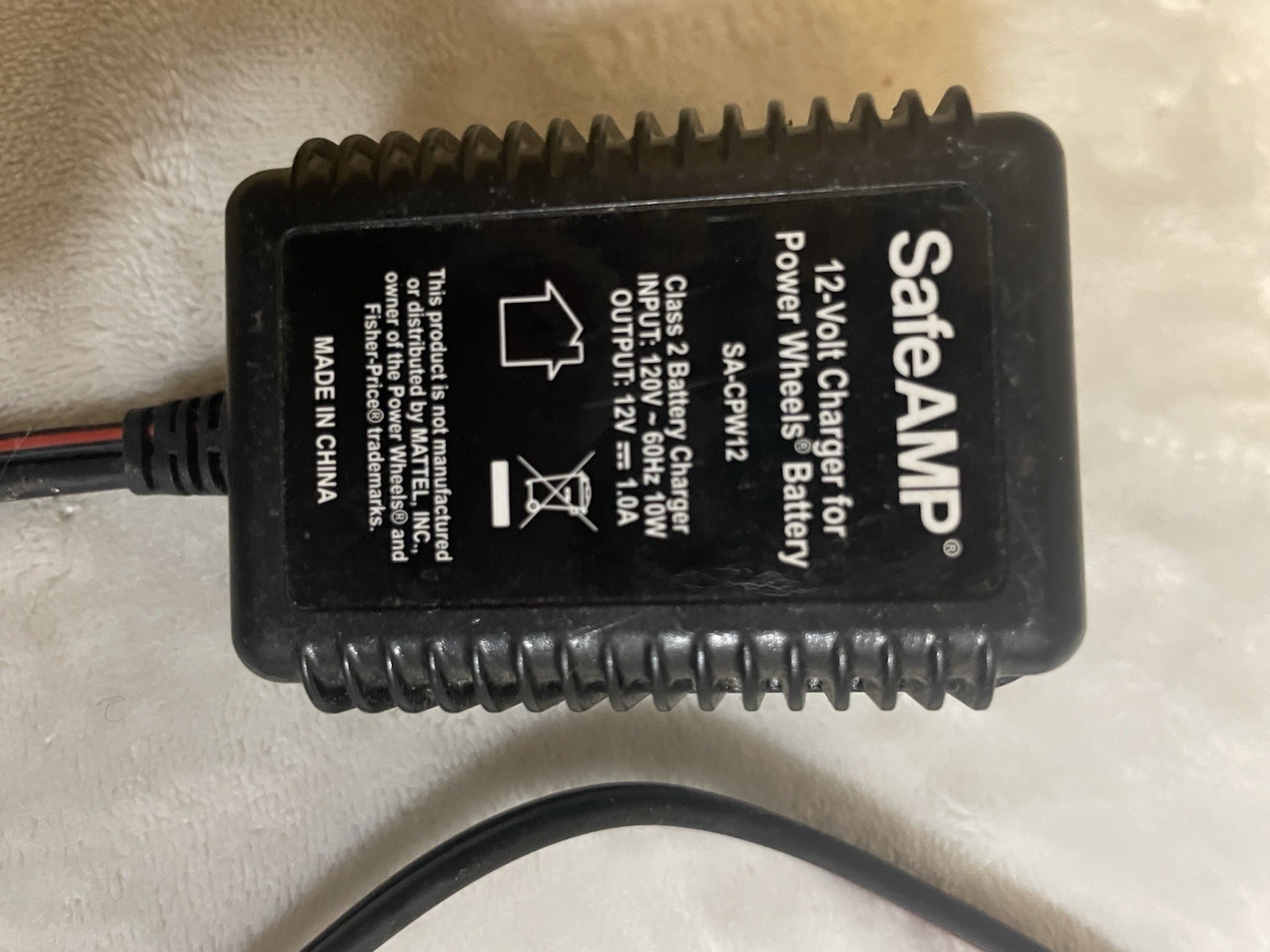 SafeAMP SACPW12 12V Charger for Power Wheels Gray Battery
