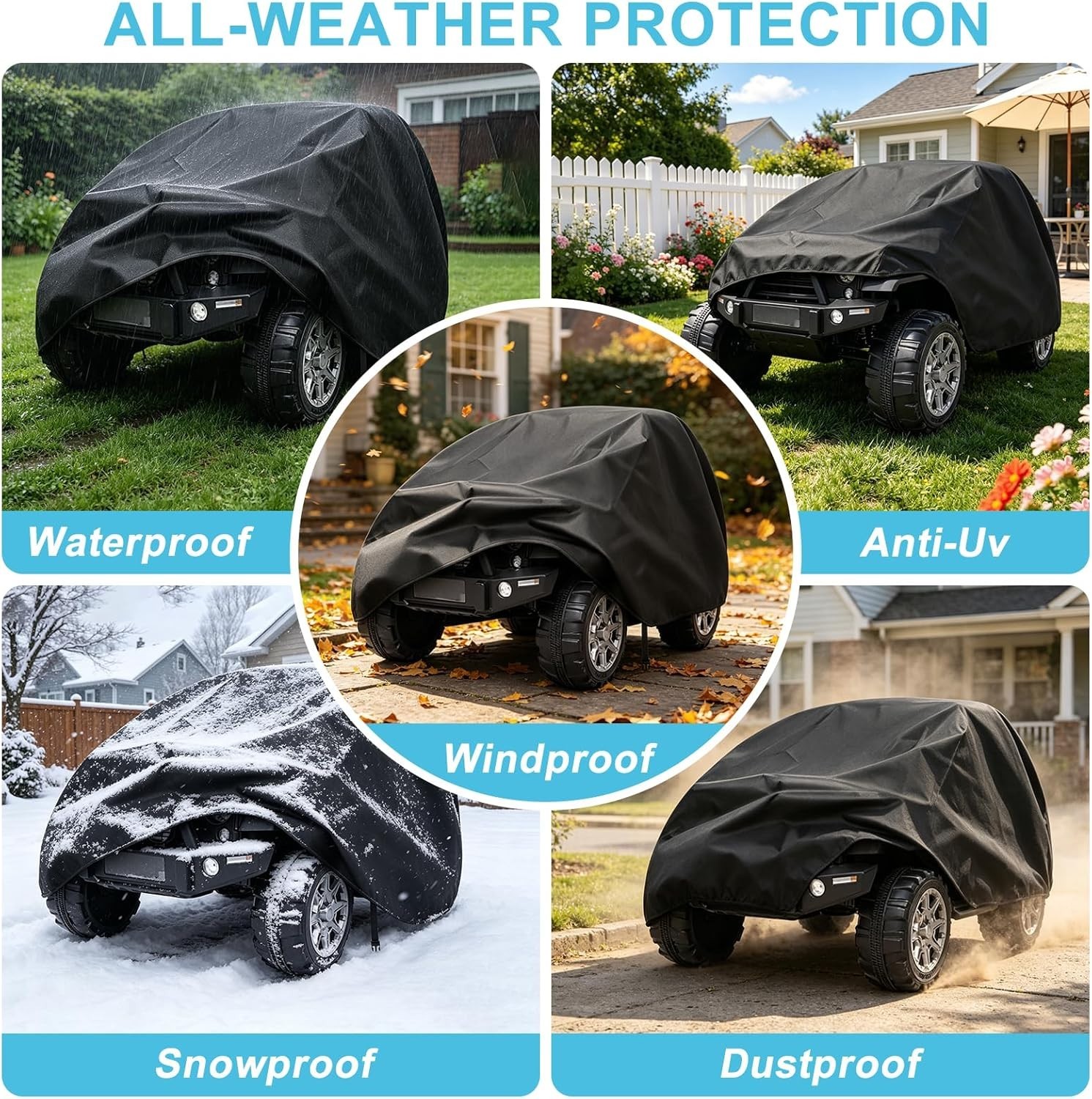 Universal Fit Kids Ride-On Electric Toy Car Cover – Water Resistant Protection