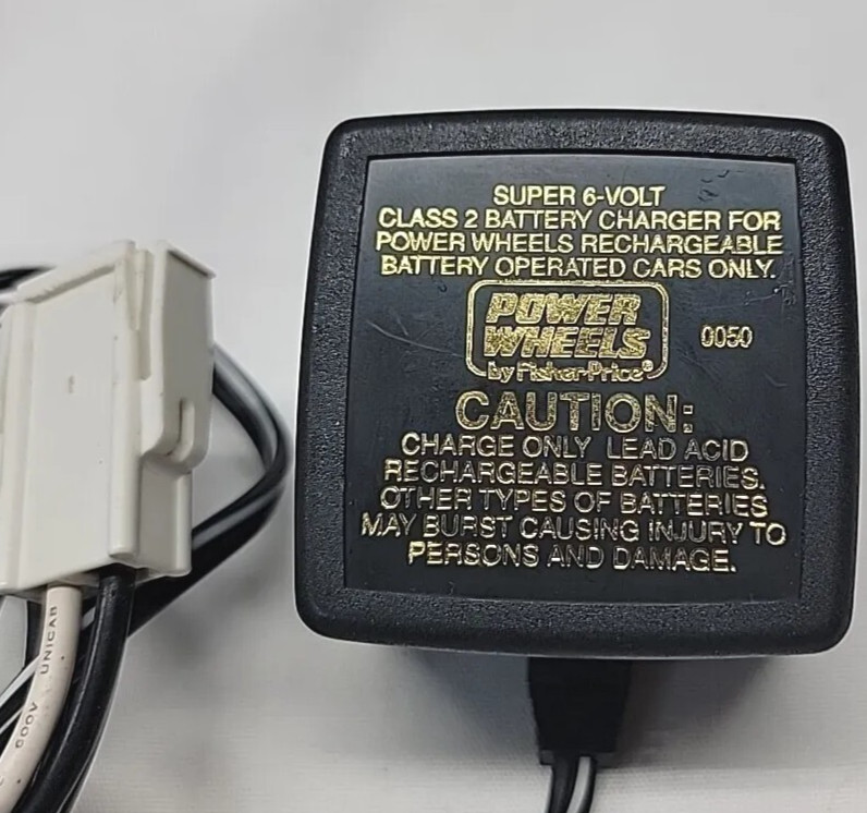 Fisher Price Power Wheels 6V Class 2 Battery Charger 00801-0974