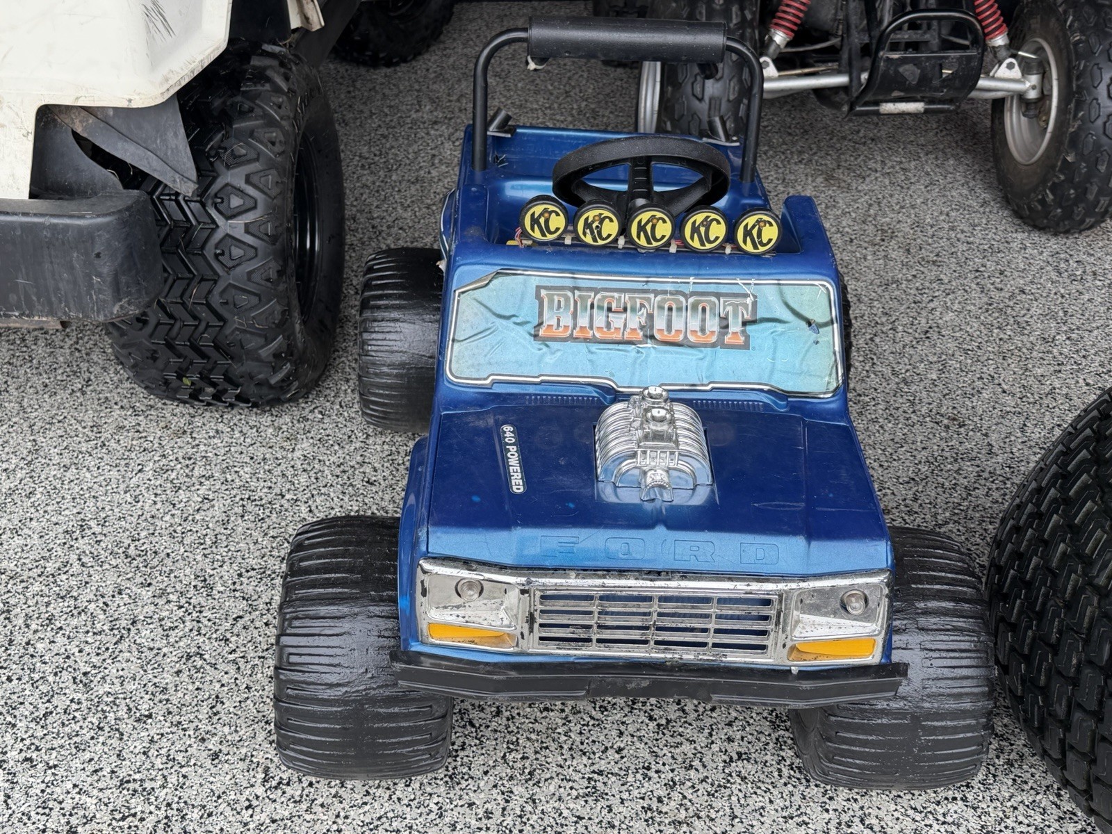 Power Wheels Bigfoot Blue Battery Operated Ride-On Truck Toy for Ages 3-7