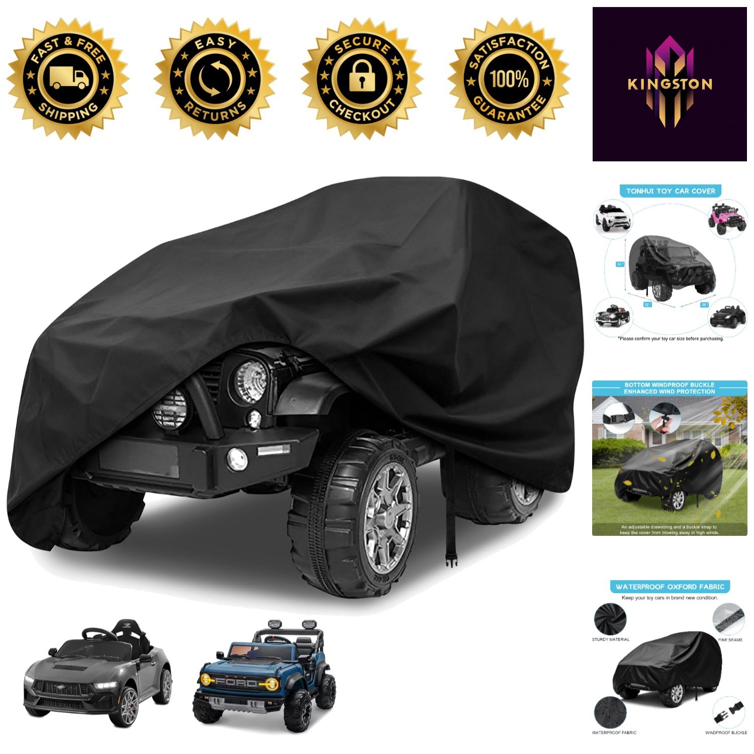 Durable Oxford Fabric Cover for Electric Toy Cars – Perfectly Weatherproof