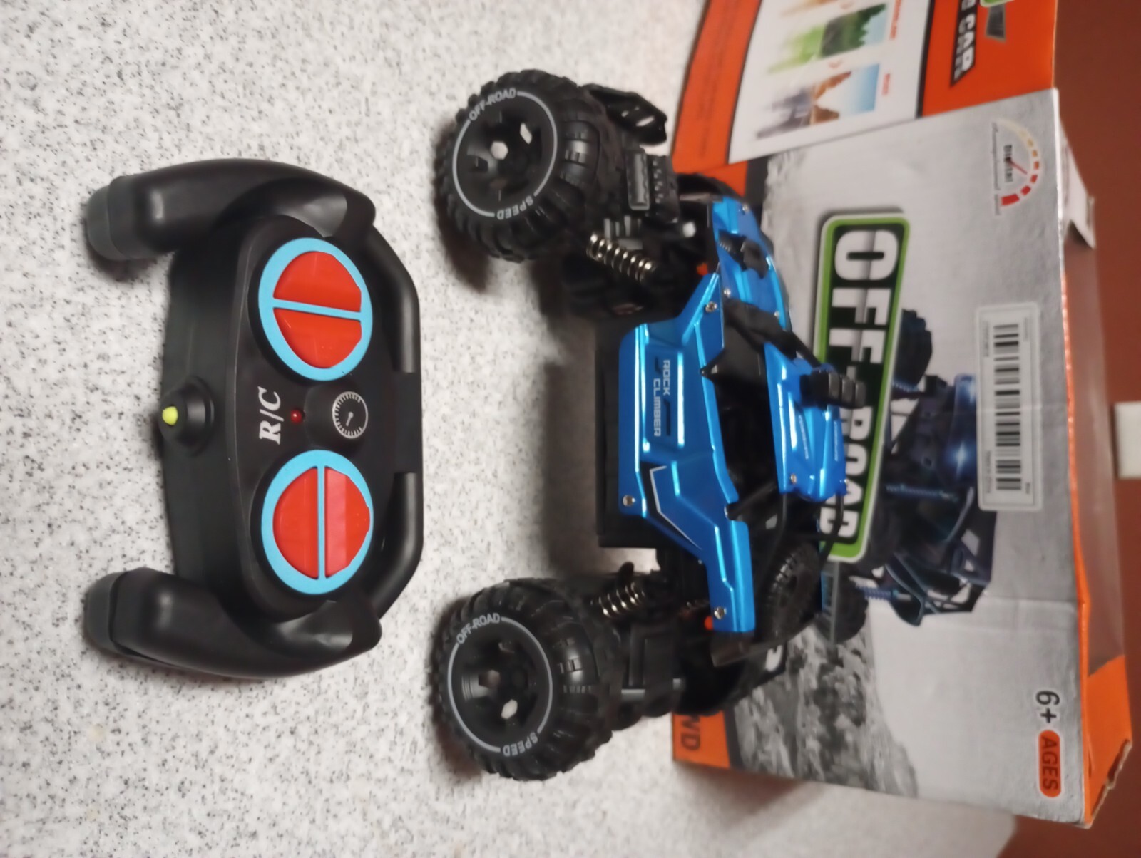 Remote control truck for kids.Green color..2 AA batteries not included needed ..