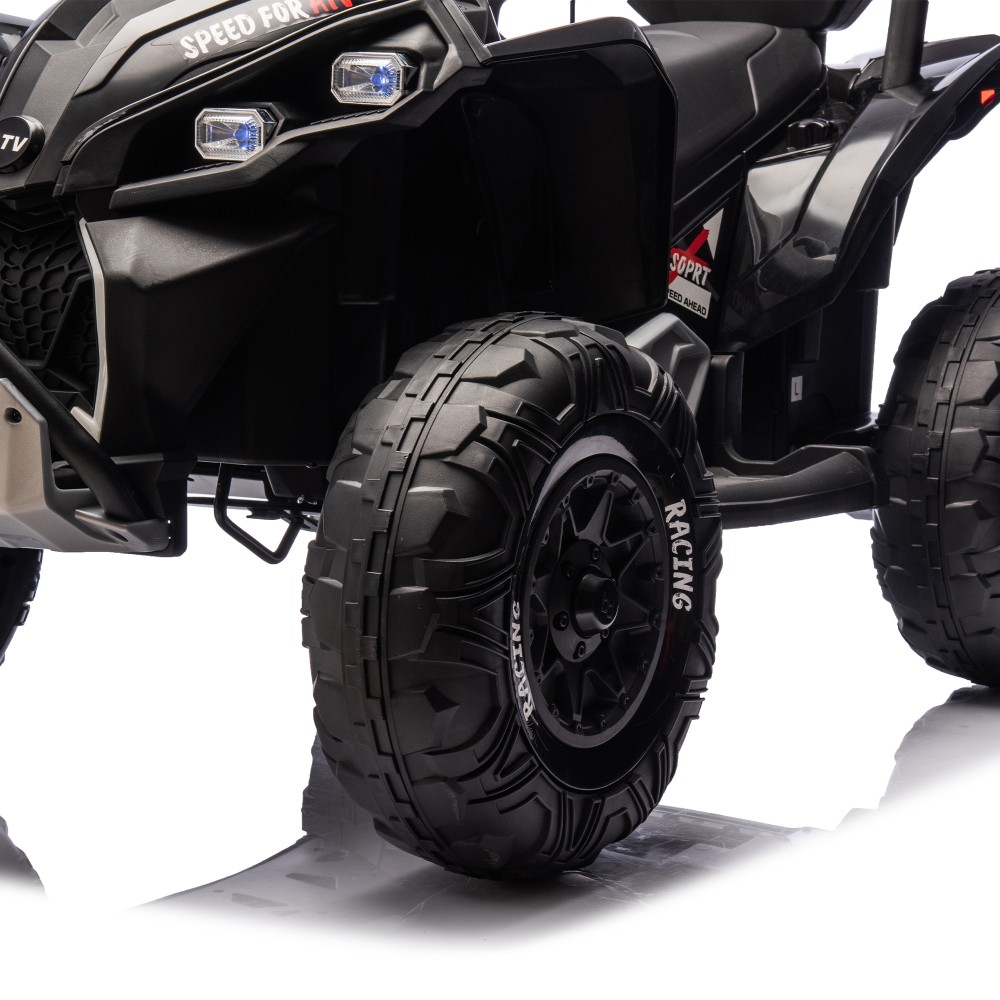 24V Kids Electric ATV with Parent Control Bluetooth Music Lights for Ages 3-12