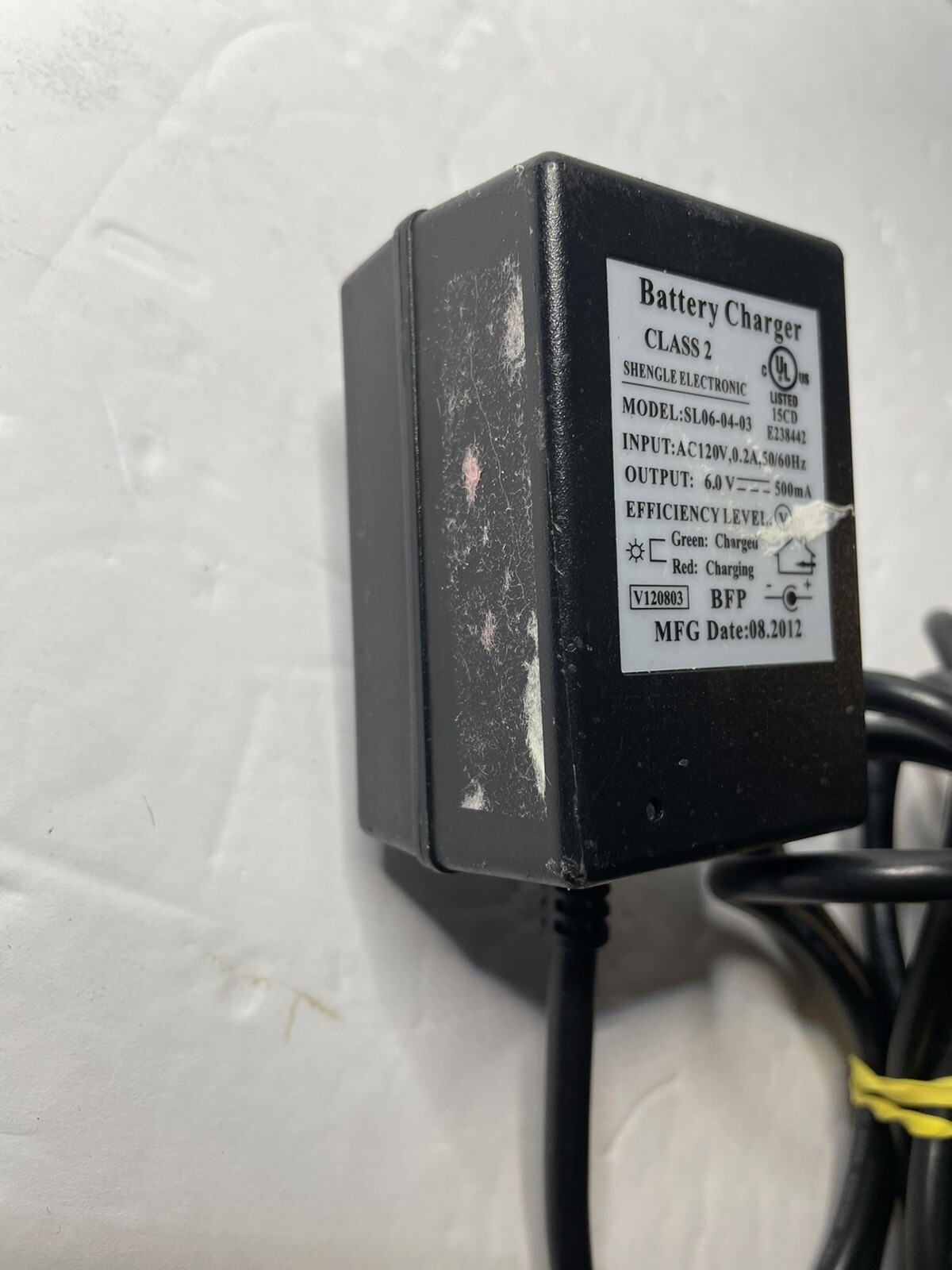Shengle Electronic SL06-04-03 Battery Charger Kid Trax Motion Trends 6V .2A