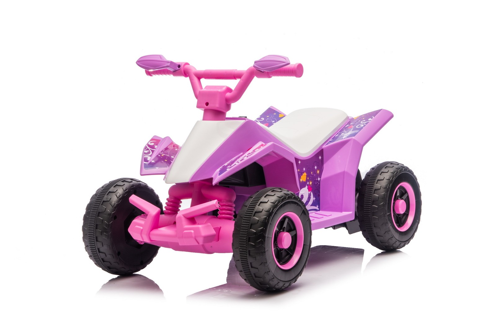 6V 4.5A Kids Ride On ATV Electric Quad Toy Car w Trailer Music LED Boy Girl Gift