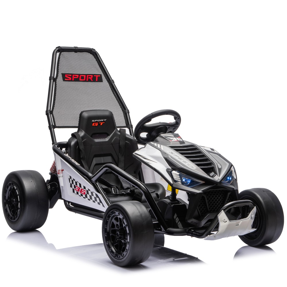 24V Electric Kids Go Kart Ride on Car Drift Car Roll Cage Harness for Age 6-12