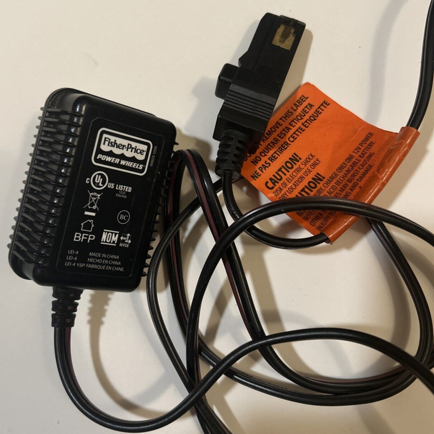 Fisher Price Power Wheels 00803-1295 6V Class 2 Battery Charger OEM Genuine