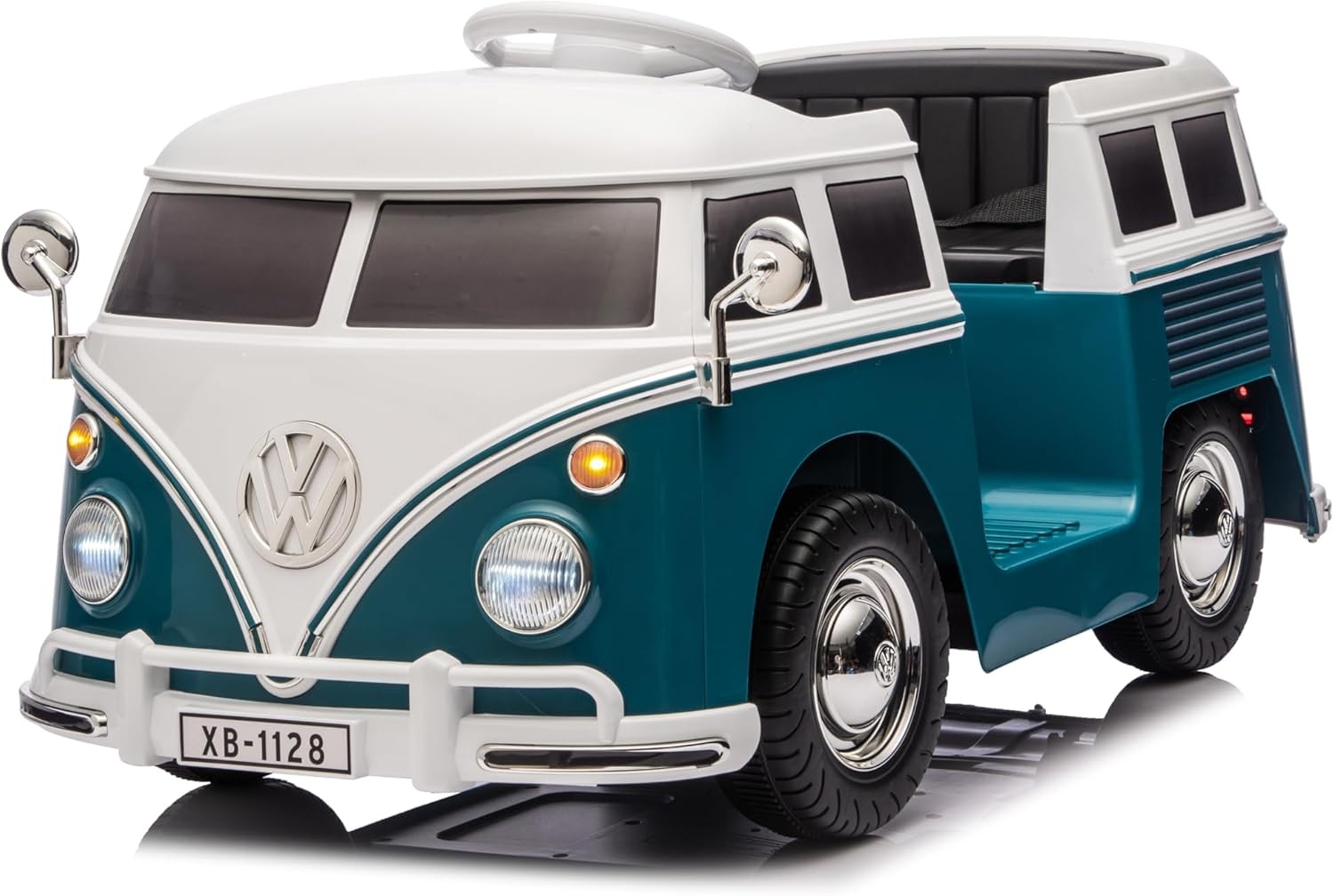 Licensed Ride-on Bus with LED Headlights Music 6V Electric Ride on Toy Kids