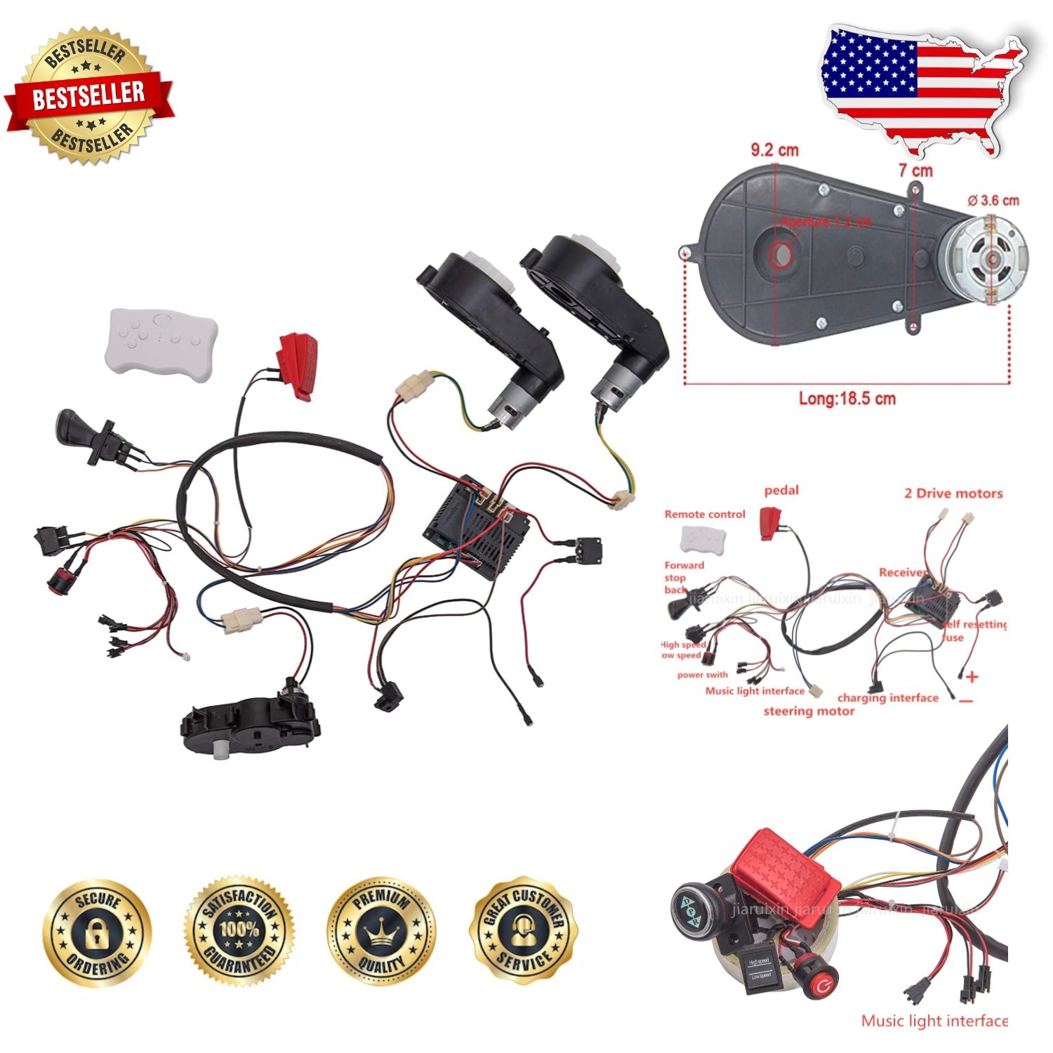 12V Electric Car Conversion: Full Remote Control Wiring Set