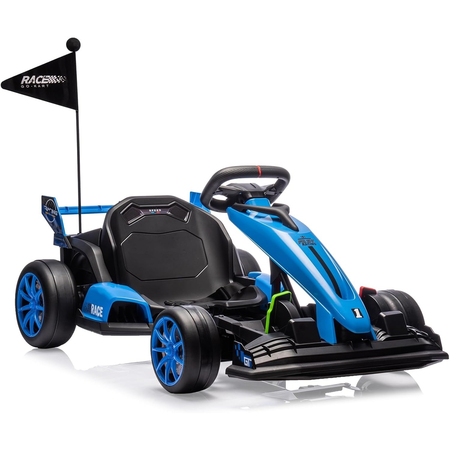 24V Electric Go Kart for Kids, Drift Kart with Dual 200W Motors, 7.5MPH, Age 6+