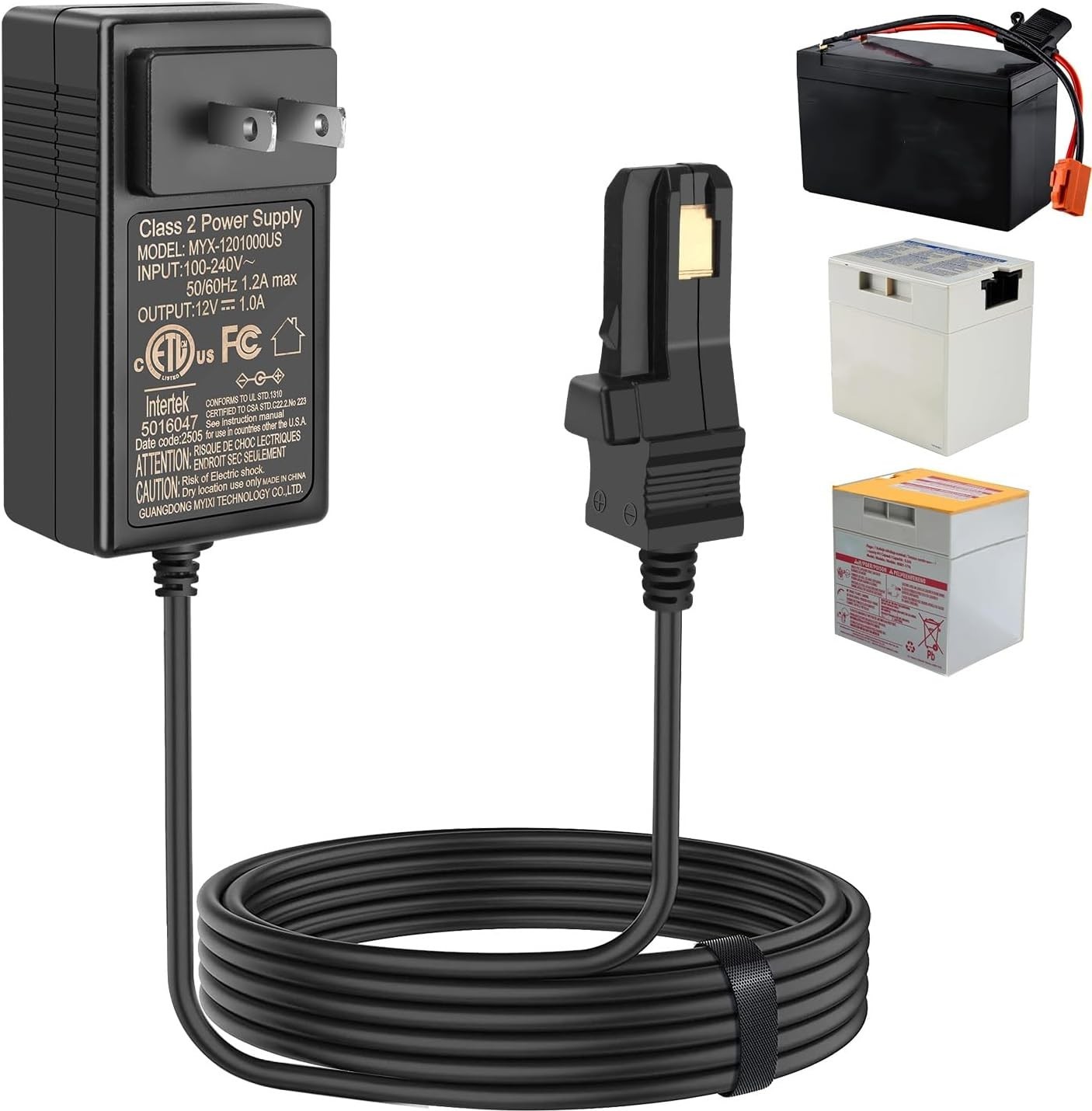 EGK 12V Battery Charger with 6.6Ft Cable for All Power Wheels 12 Volt Ride-on