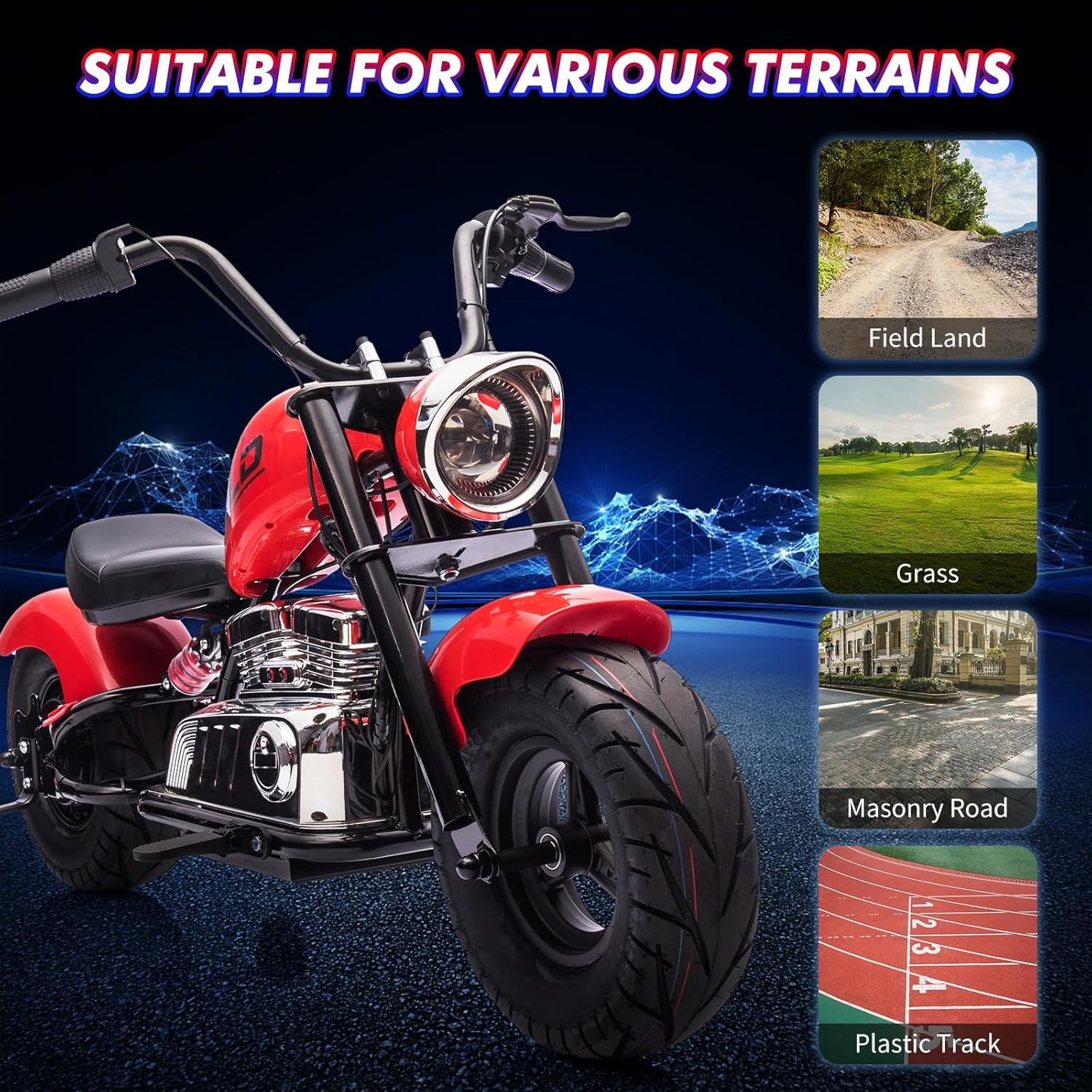 Kids 24V Electric Dirt Bike 16.5 Mph, Powerful Off-Road Motorcycle for Ages