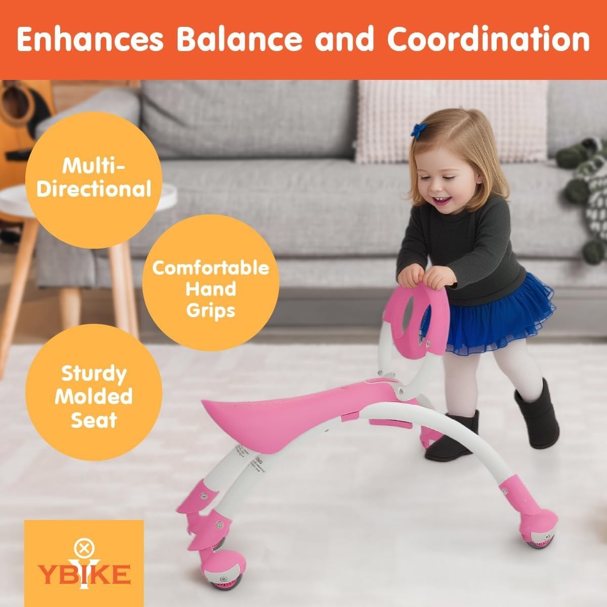 Pewi Toddler Ride On Toy – Balance Bike & Push Car