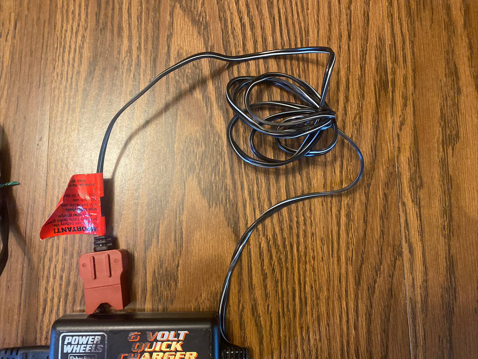 6 Volt Charger for Power Wheels Battery Model # 00801-1484