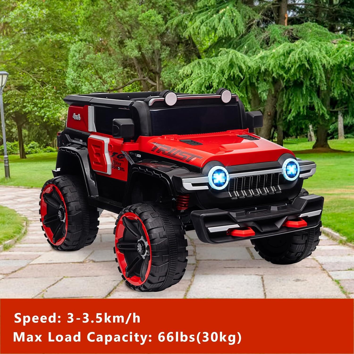 Kids Electric Ride On Truck 12V Power Battery Car w/ Remote Control & MP3 Player