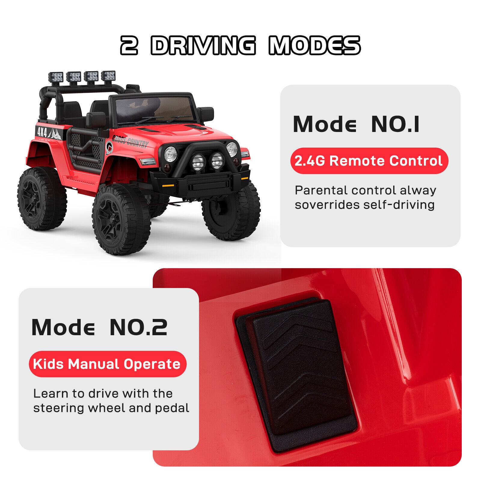 12V Kids Ride On Truck Car Battery Powered Electric Vehicle with Remote Control