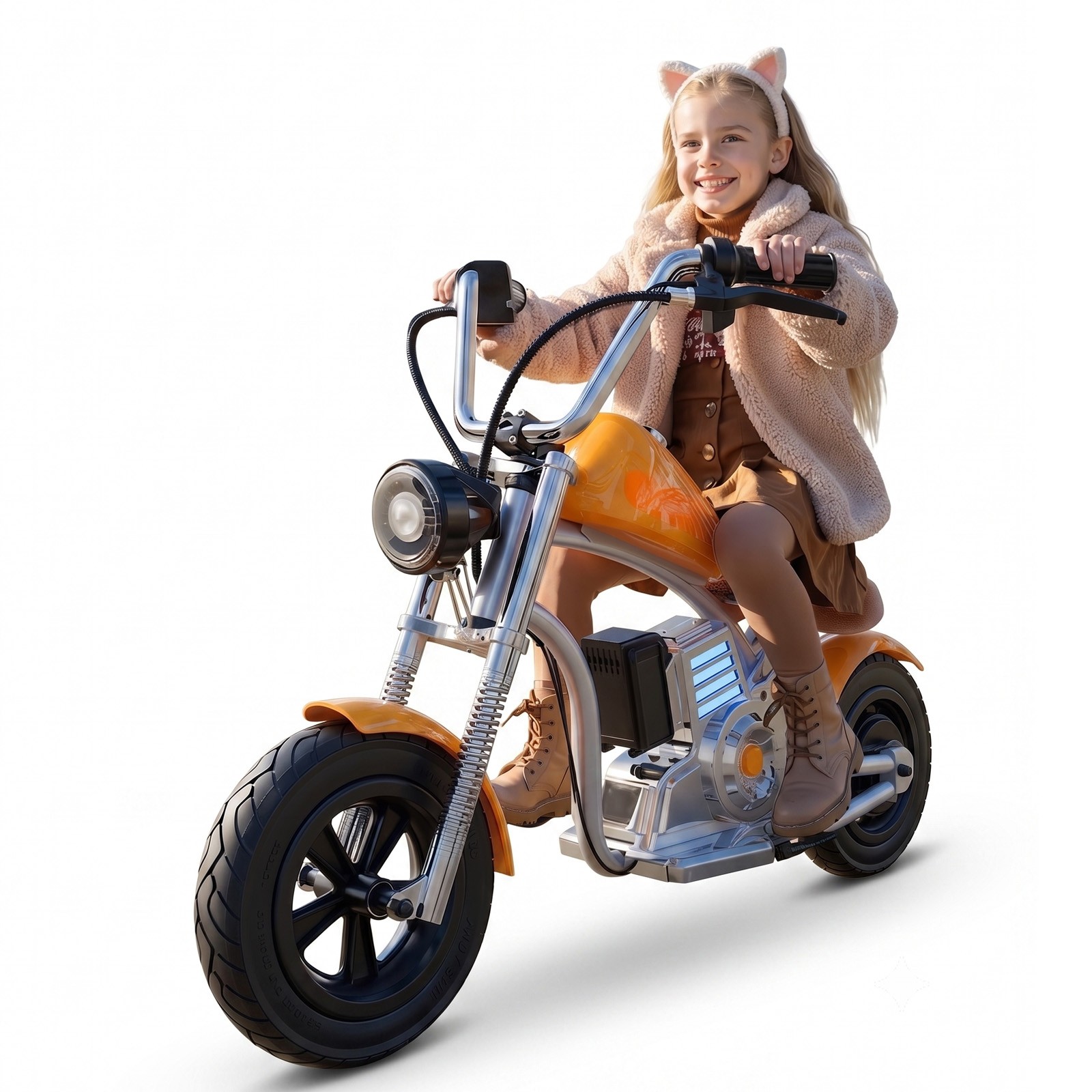 UL Certified Kids Electric Motorcycle 160W Mini Chopper Motorbike 3 Speed 5-8