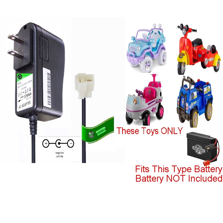 6V WH charger for Kid Trax 2018&UP Frozen Jeep Mickey Mouse Side Car Scooter