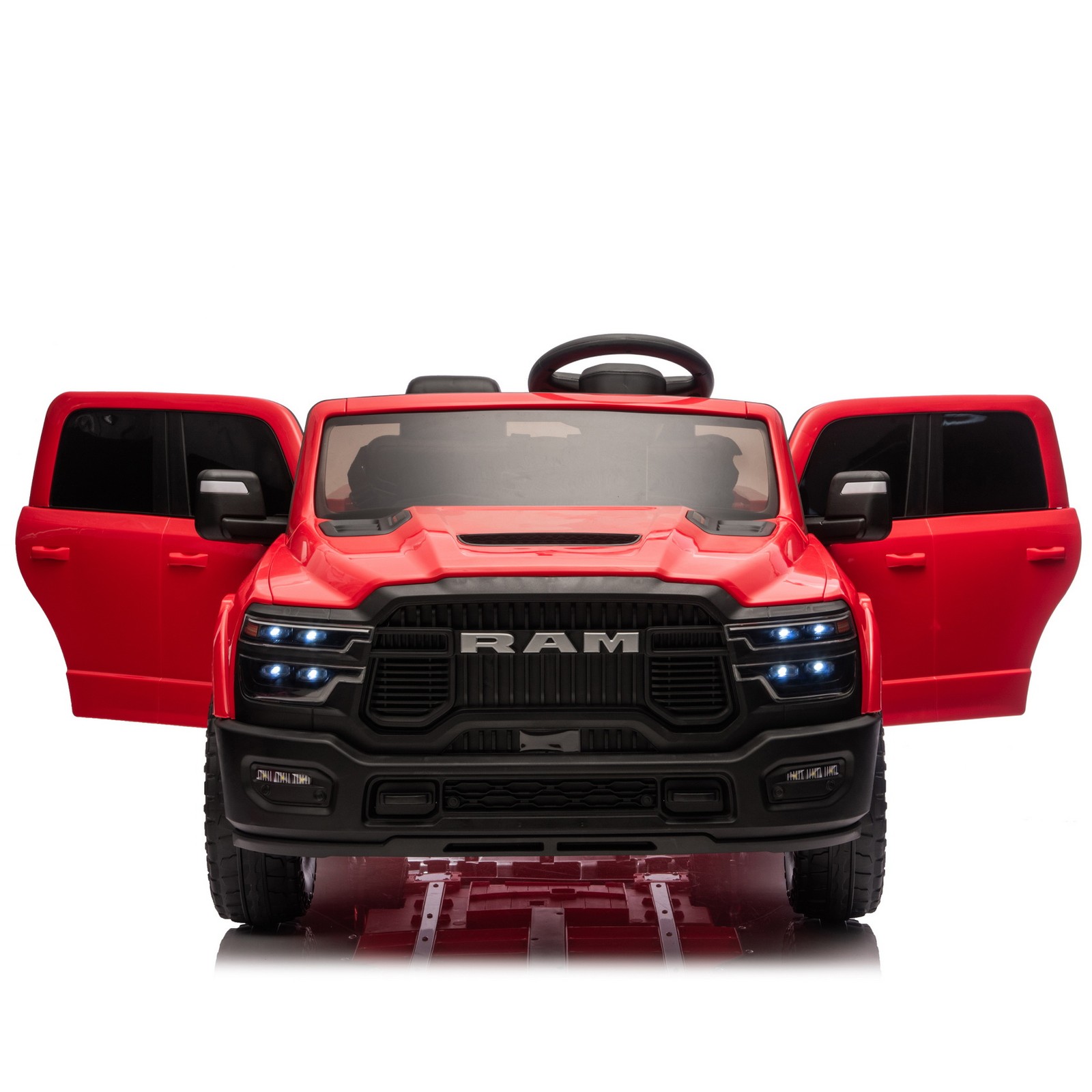 24V 160W Licensed Dodge RAM 2500 2-Seater Ride On Truck Car 4-Wheel Suspension