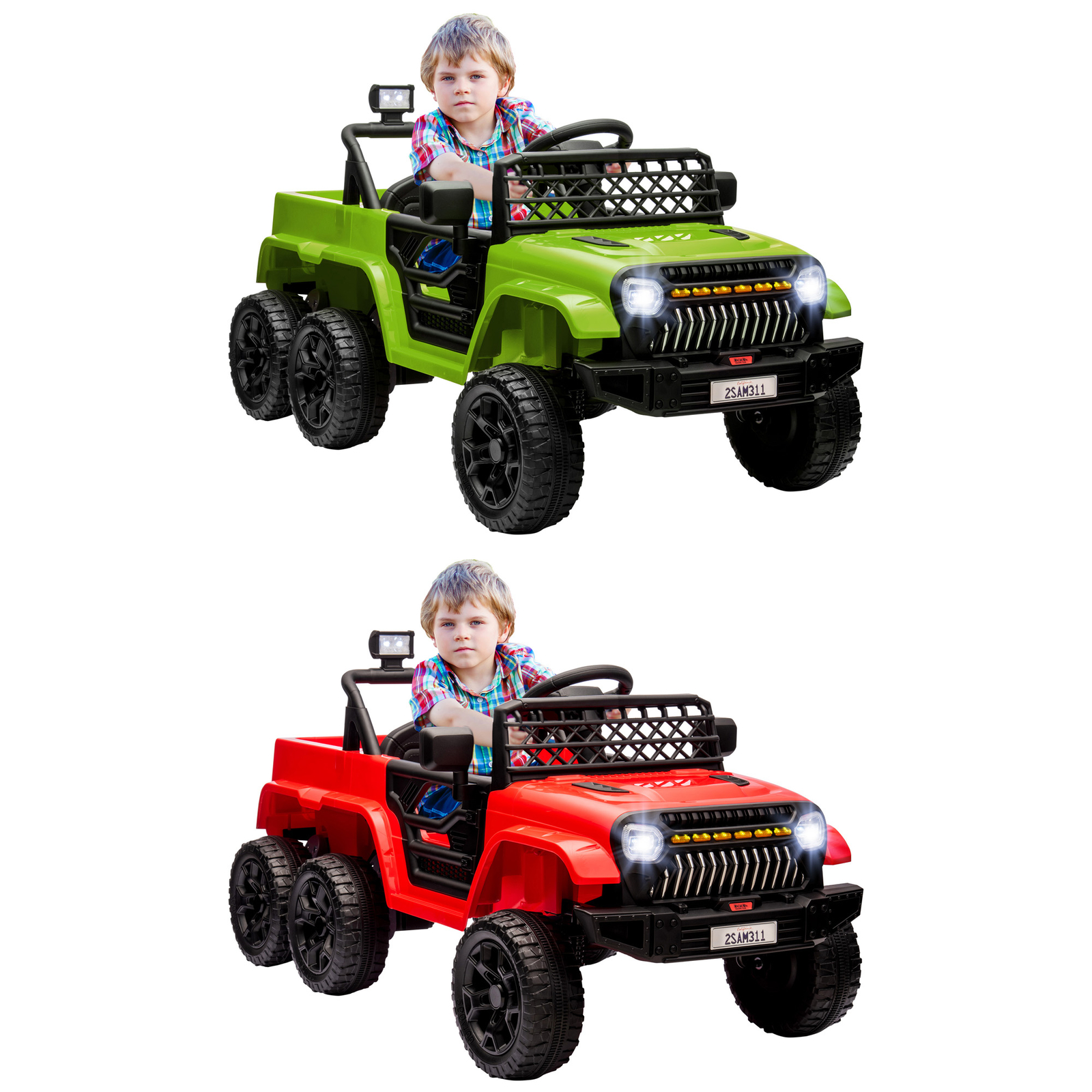 Qaba 12V Kids Electric Car w/ 2WD/4WD Switch, Remote Control