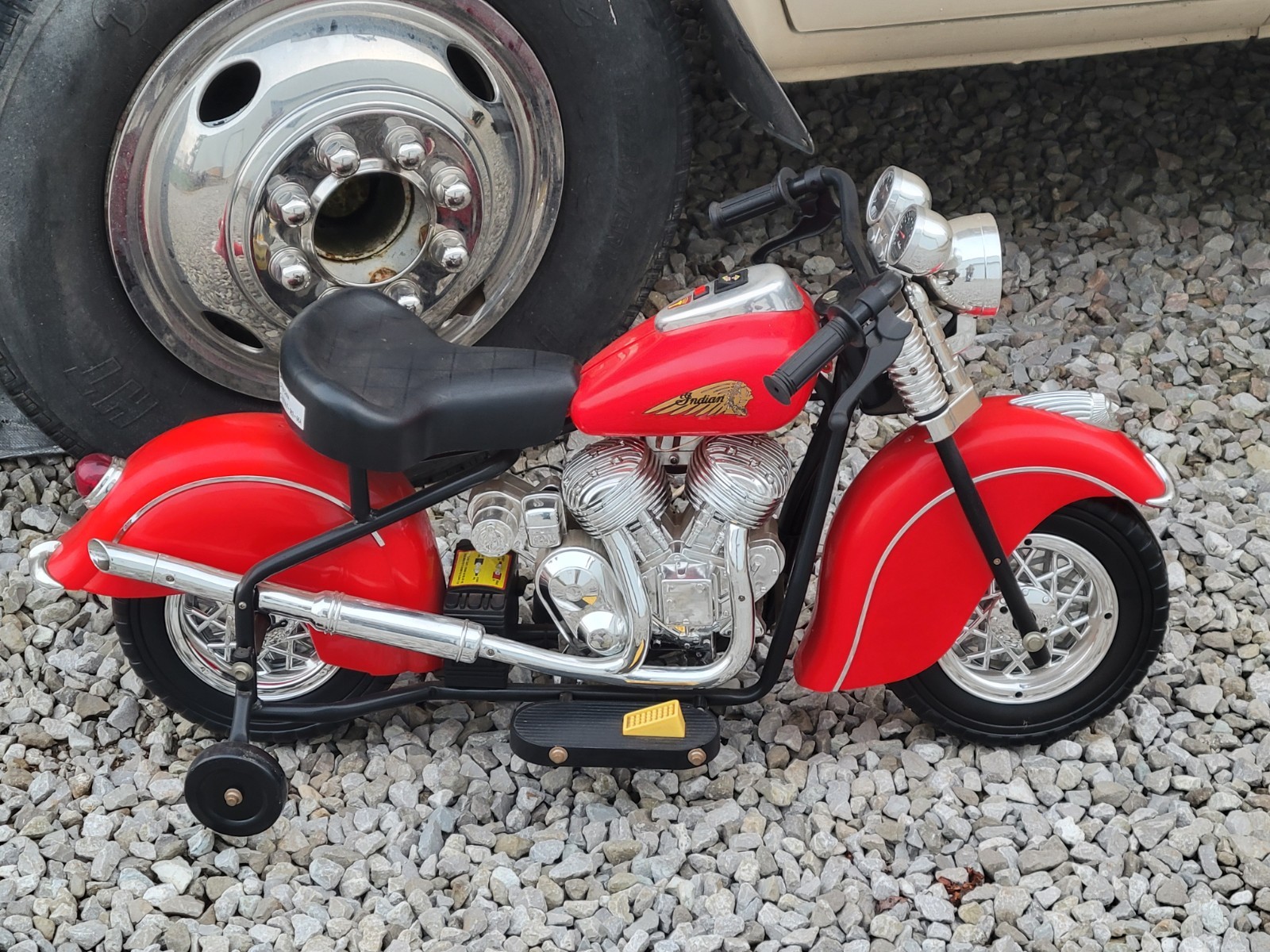 1948 Indian Chief Motorcycle Replica Power Wheels Electic 6V Needs New Battery