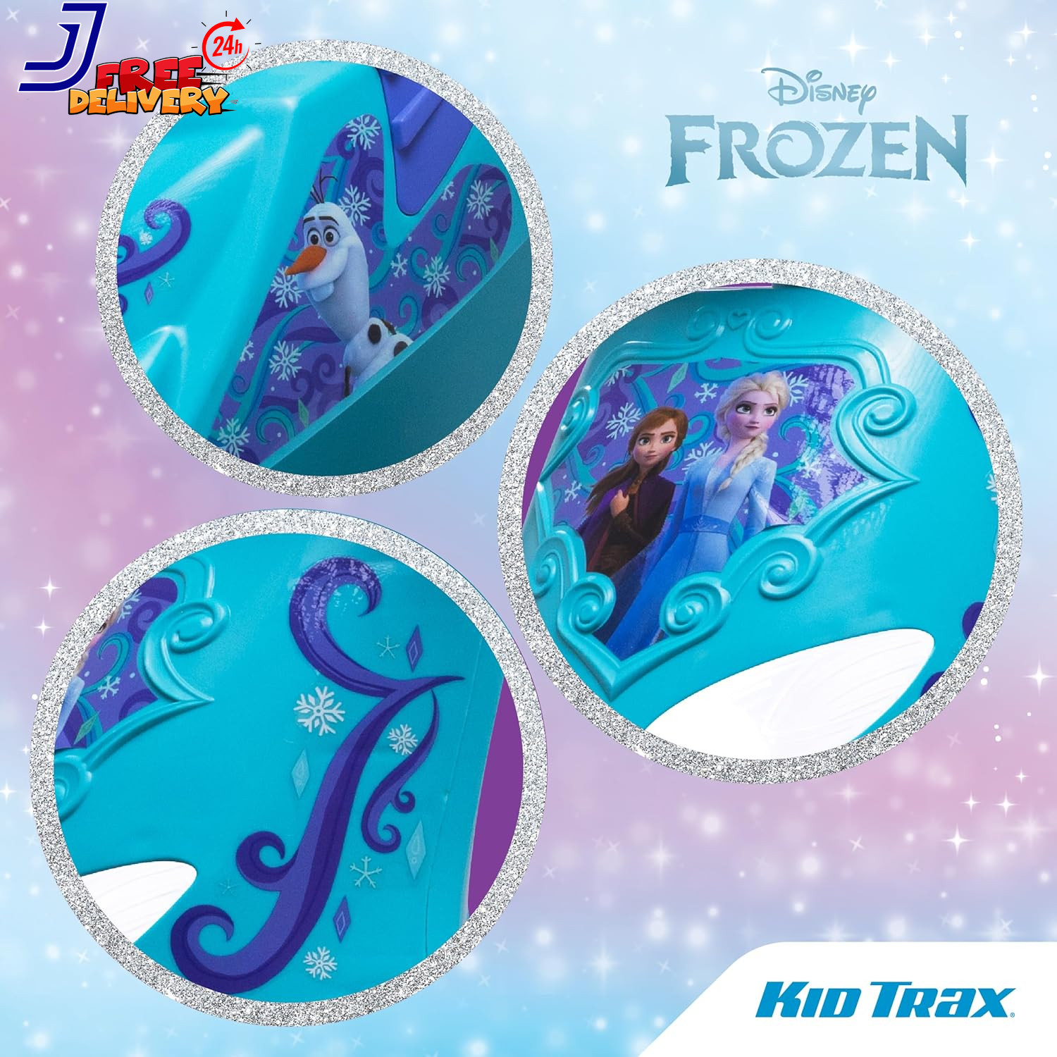 Frozen Kids Scooter Ride on Toy 6 Volt Kids 3-5 Years Max Weight 55 Lbs