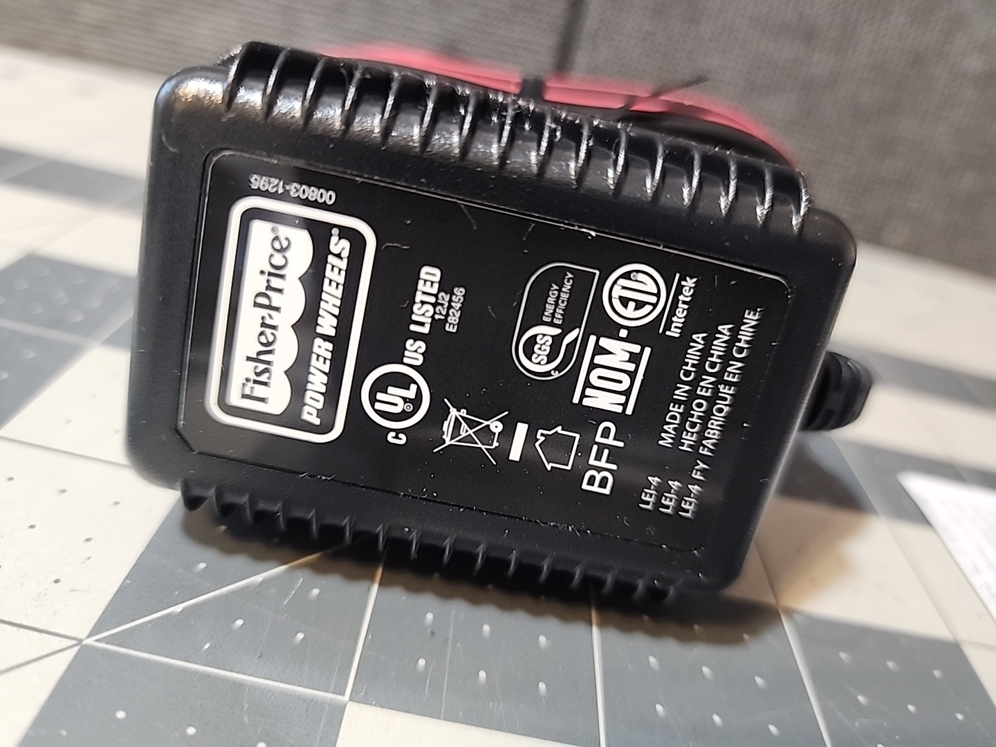 Power Wheels 00801-1778 Grey BATTERY CHARGER ORIGINAL 12 V Fisher Price NiB