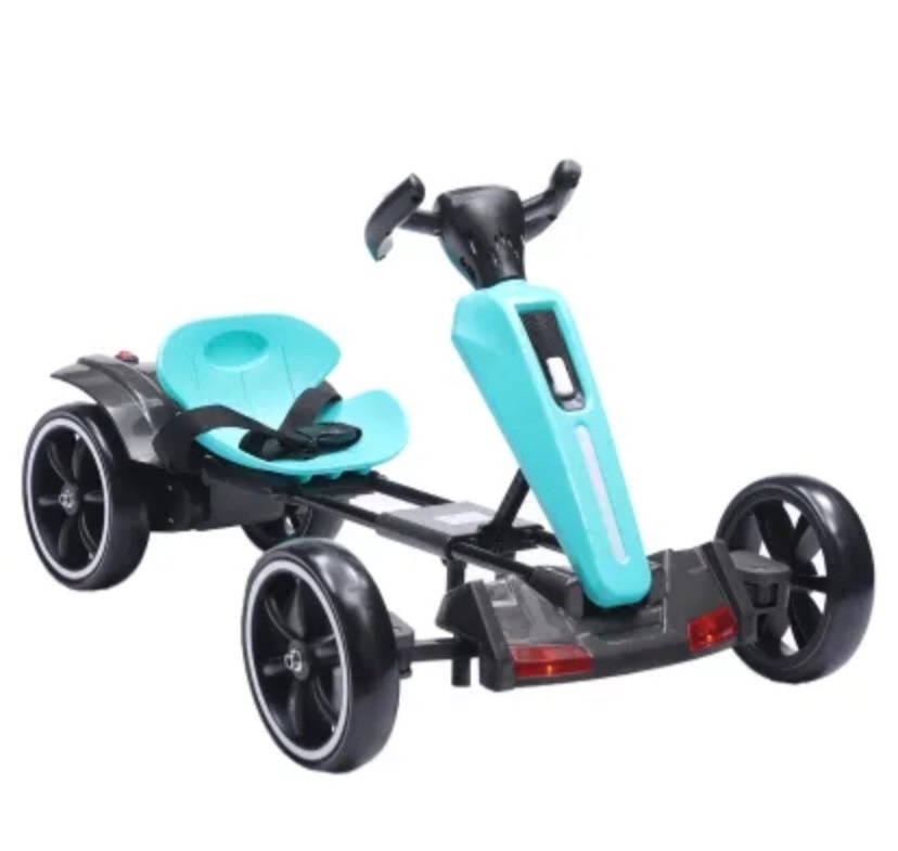 12V Electric Kids Pedal Go Kart,Folder Go Kart,Outdoor Ride On Toy With Adjustab