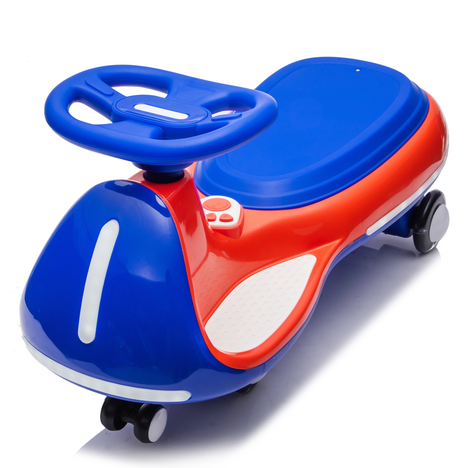 12V Electric Wiggle Car For Kids 3-8 Ride On Toy LED Lights Bluetooth Music 5MPH