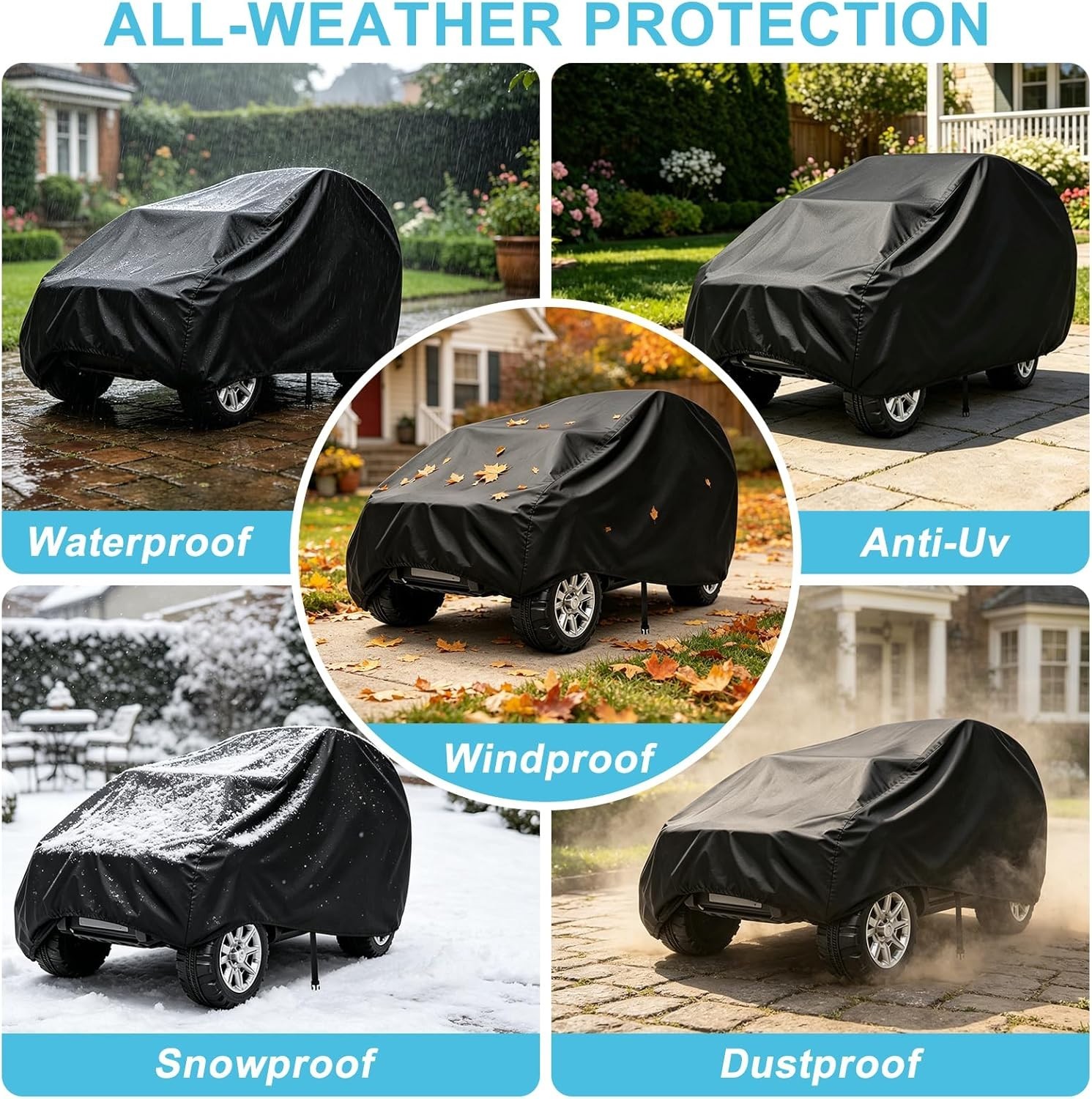 Universal Fit Kids Ride-On Toy Car Cover – Waterproof & UV Protection (52x28x24)