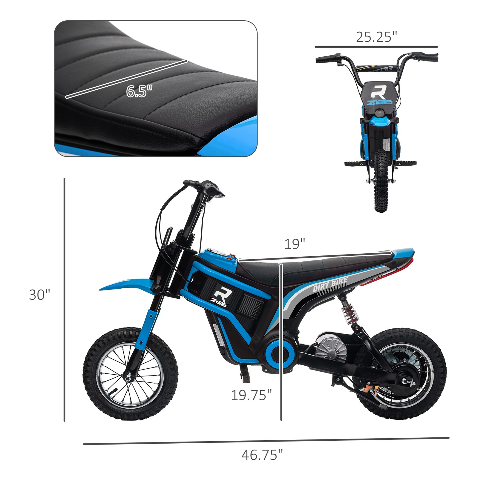 350W Electric Dirt Bike 15 MPH Twist Grip Throttle Motocross Off-Road Motorcycle