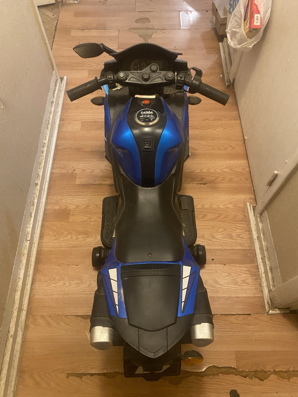 Blue Battery Operated Ride-On Motorcycle Toy for Ages 3-7 Years