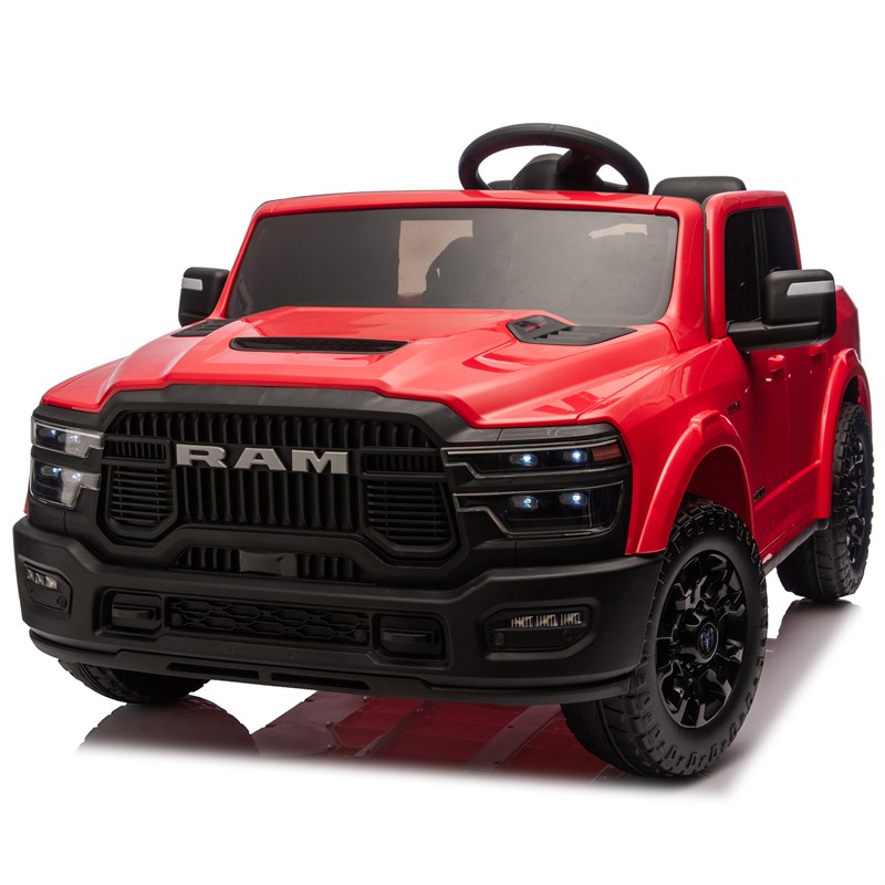 24V 160W Dodge RAM 2-Seater Kid Ride On Truck w/ Remote Control 2WD Car for 3-6