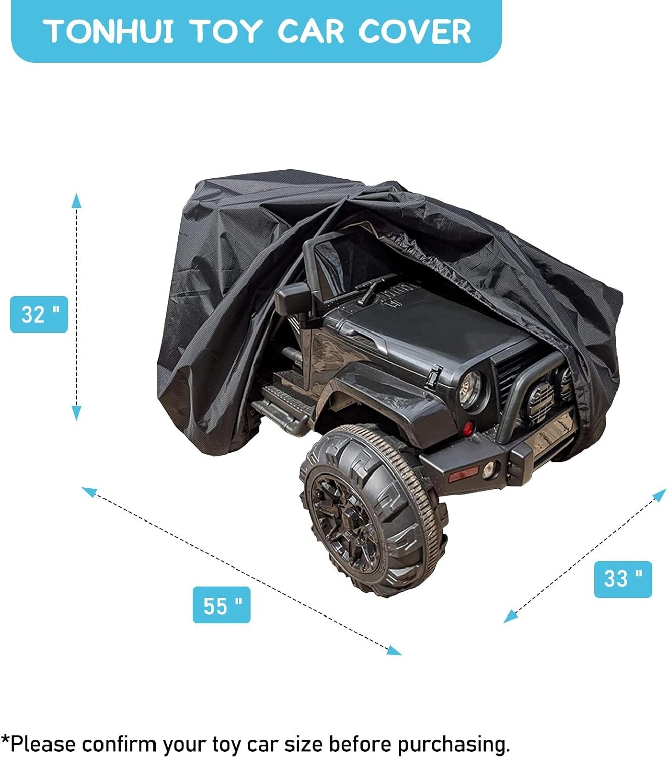 Durable Outdoor Cover for Kids Power Wheels – Large 55x33x32 Weather Protection