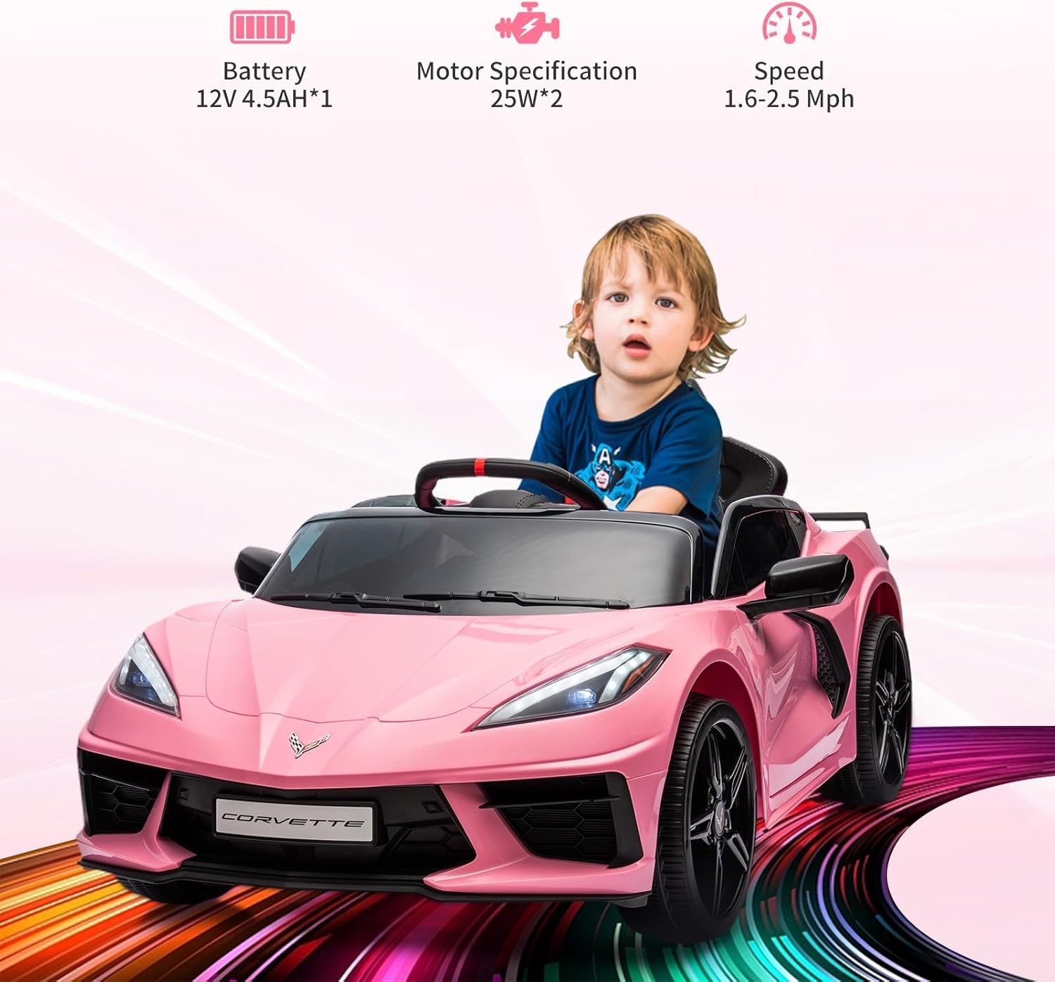 12V Kids Ride on Car Battery Powered Electric Sports Car Toy with Remote Control