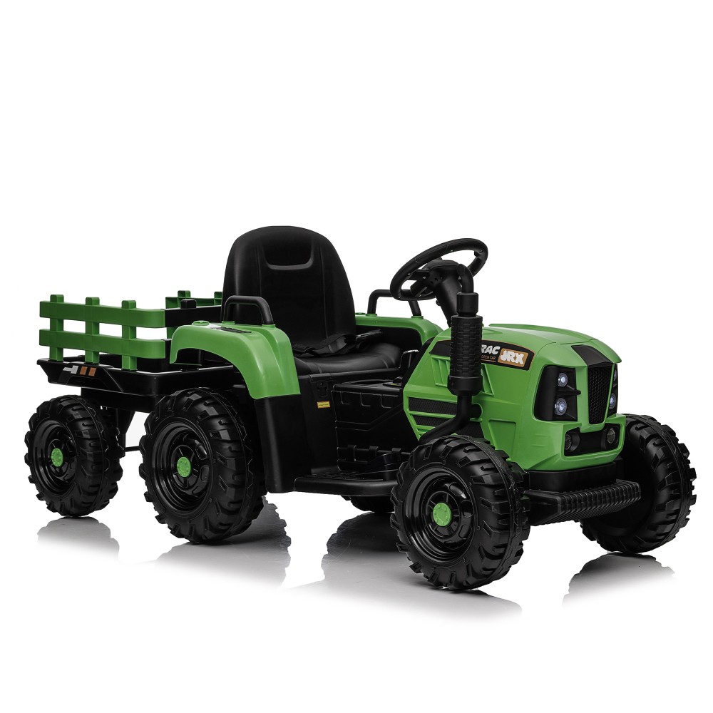 24V 400W Electric Ride on Tractor with Trailer Remote Control for Kids speedadju
