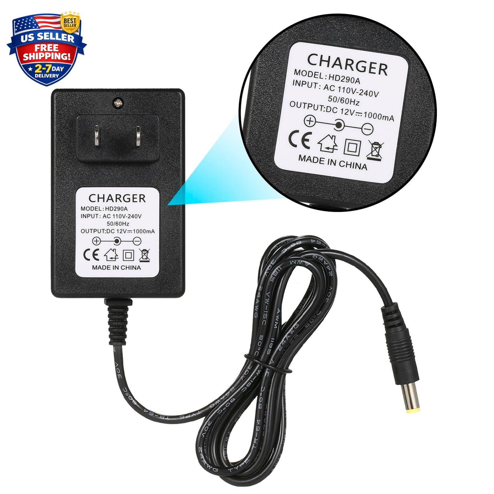 12 Volt Battery Charger for Ride on Toys, 12V Kids Ride on Car Charger for Best