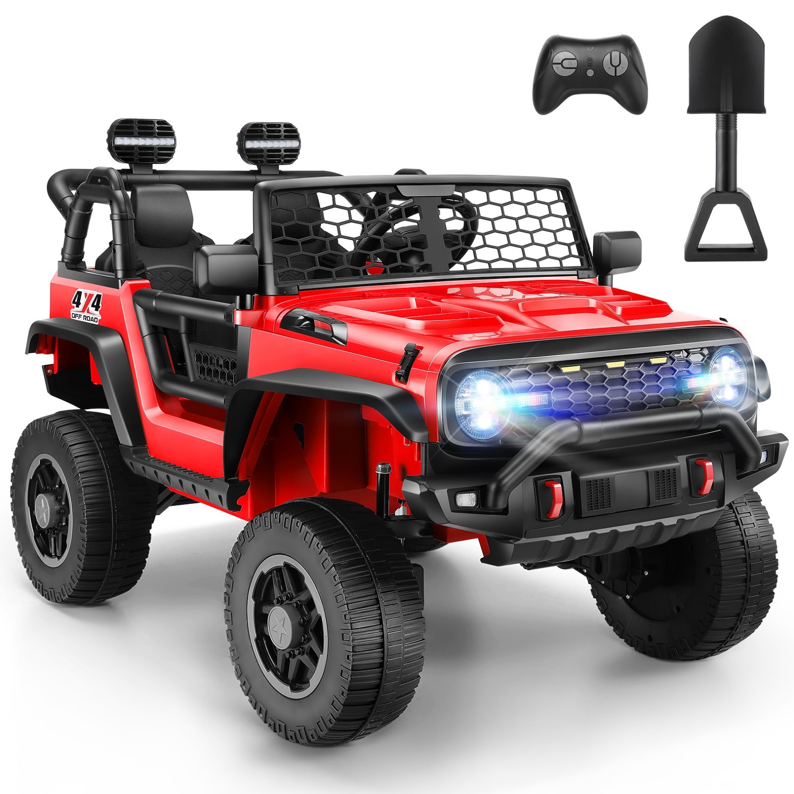 ⭐24V 2 Seater Ride on Car w/Remote Control 4WD/2WD Switchable 4x100W Motors Gift