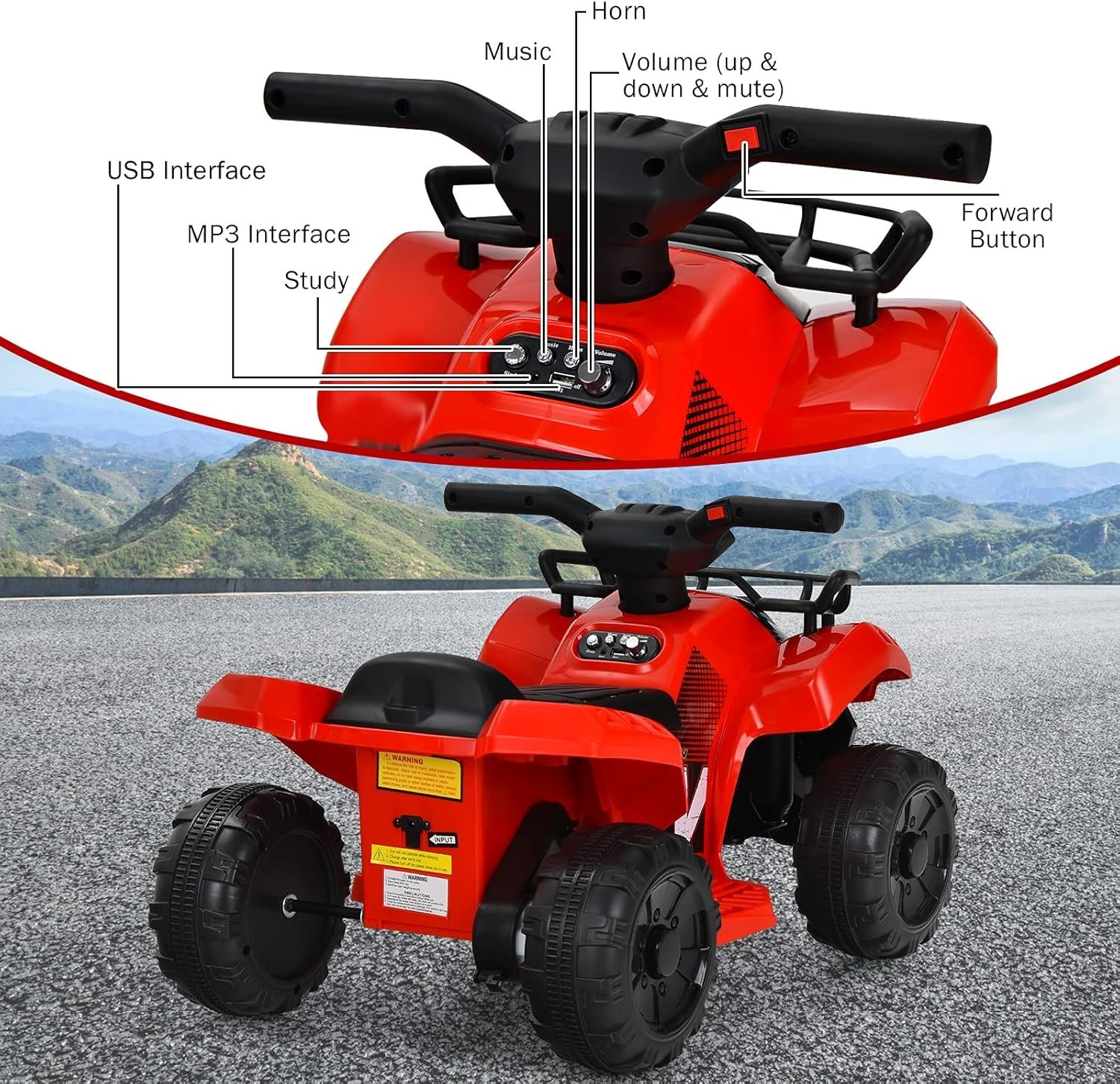 Best Choice Products 6V Kids Ride-On 4-Wheeler Quad ATV Car 1.8mph Max Speed