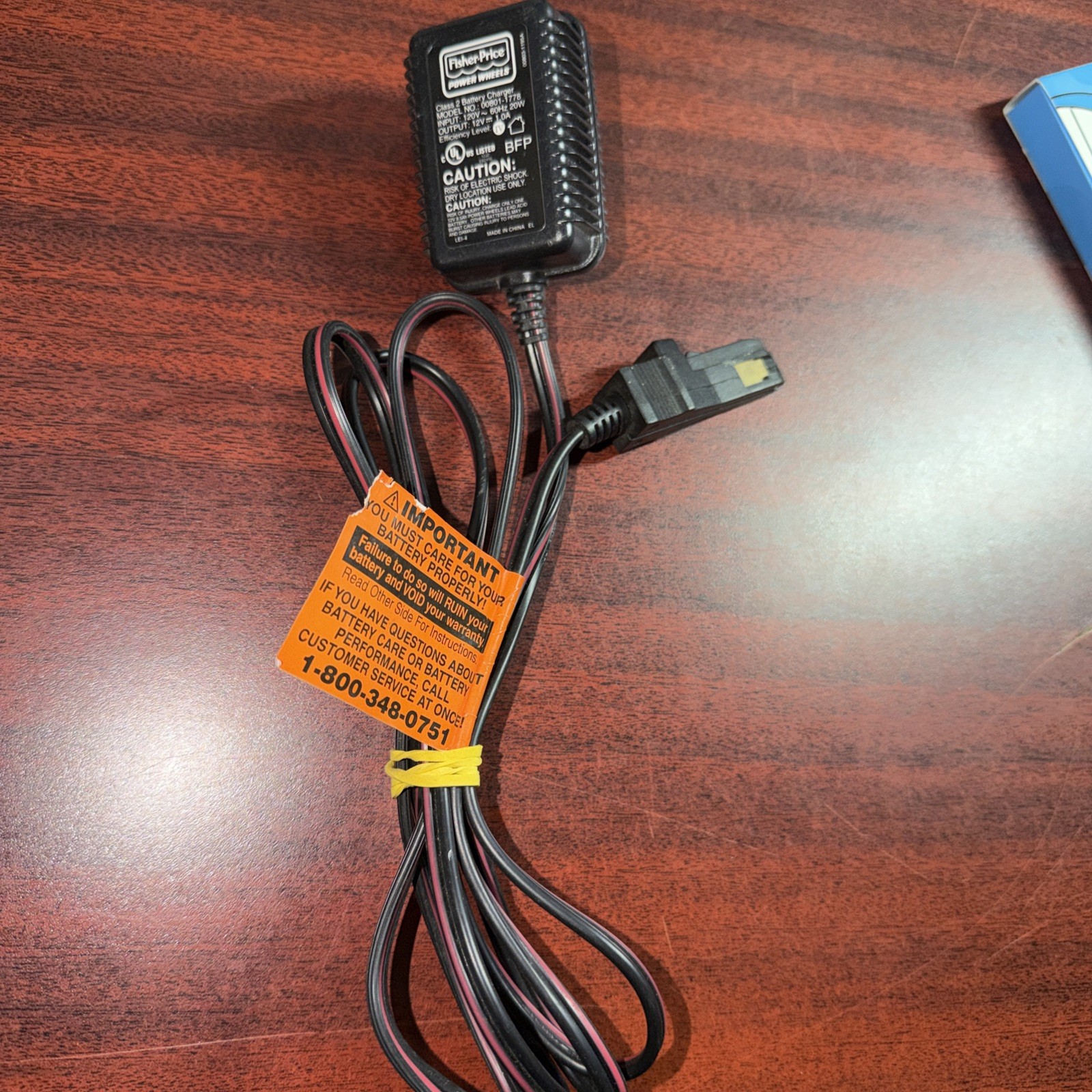Fisher Price Model 00801-1778 Power Wheels Battery Charger AC Power Adapter