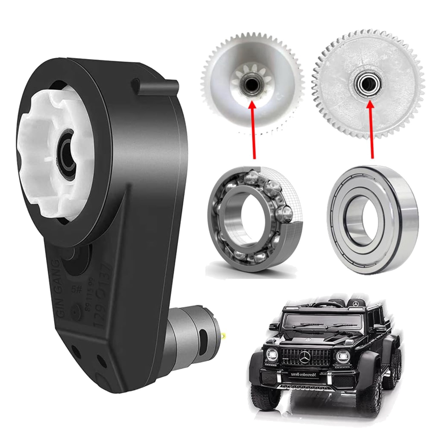 Electric Motor Upgrade Gearbox for Power Wheels 12V 40000RPM
