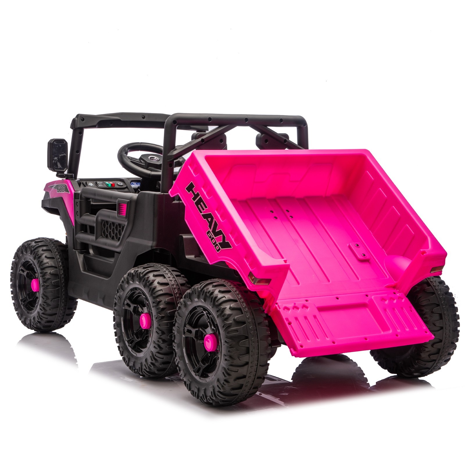 24V Kids ELectric Car Dump Truck Ride on Toys w/Remote,LED,400W Motor, Pink