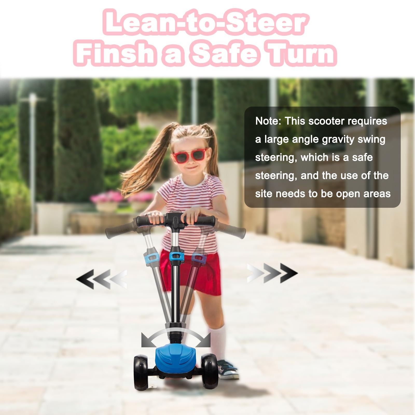 3 Wheel Electric Scooter for Kids Ages 3-8, LCD Display, Colorful Lights, Rel…
