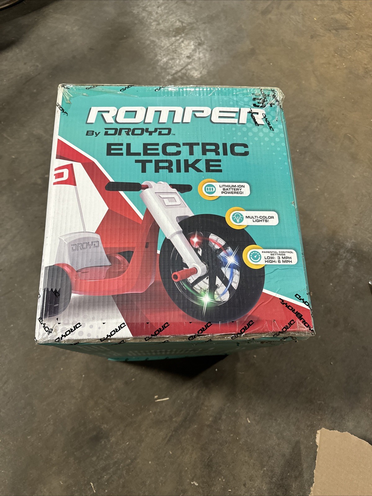 Droyd Romper Electric Trike Powered Ride-On – Red
