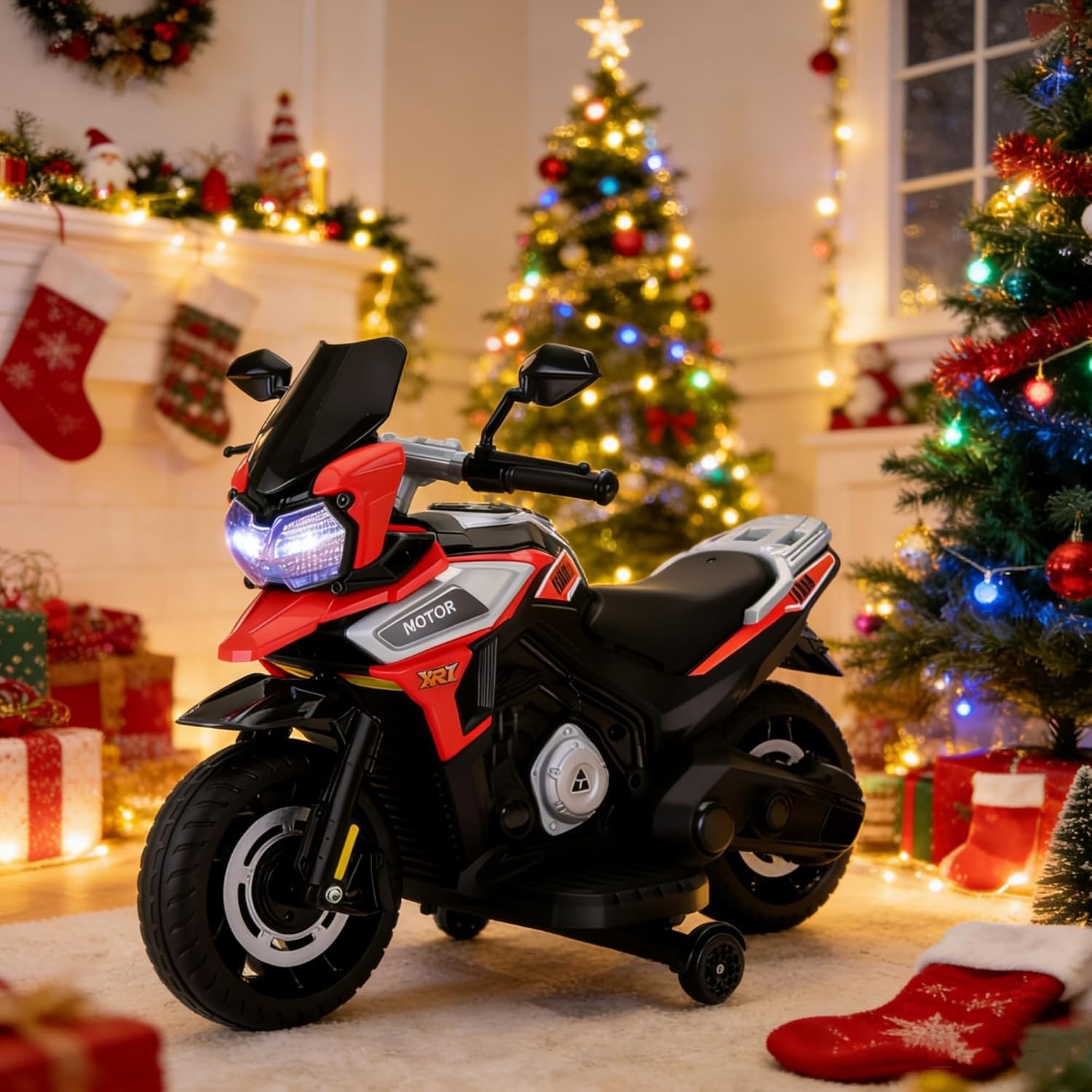 12V Kids Electric Motorcycle Ride-On Toy Battery Powered Motorbike w/Music