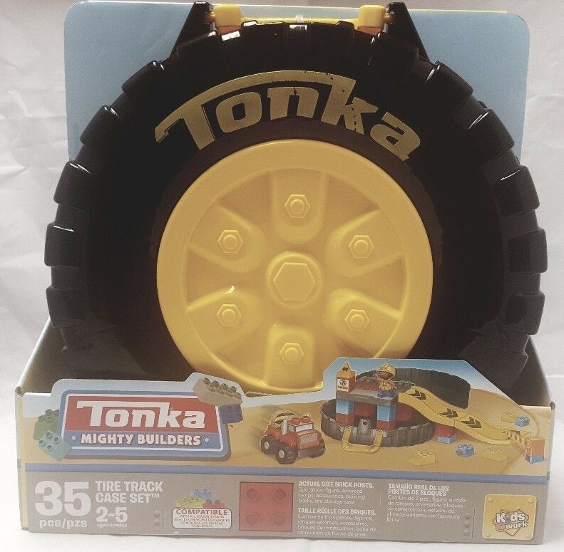 Tonka Mighty Builders Tire Track Case Set 35 Pcs.