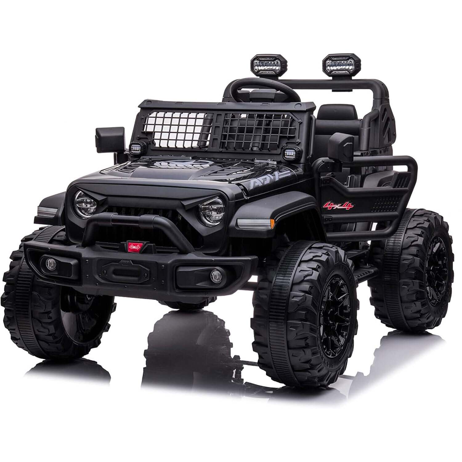 2 Seats 24V Kids Ride On Car with Remote Control Large Seat Black