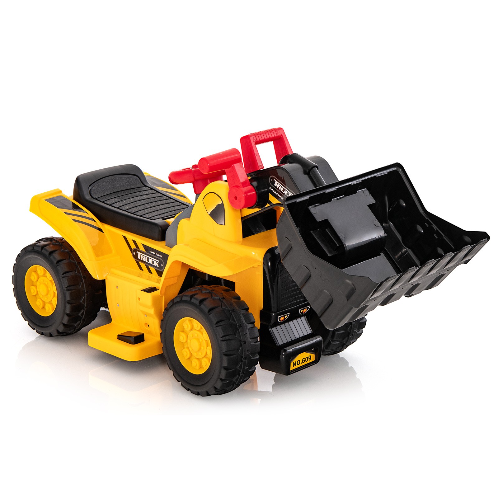 6V Electric Kids Ride On Bulldozer Pretend Play Truck Toy with Adjustable Bucket